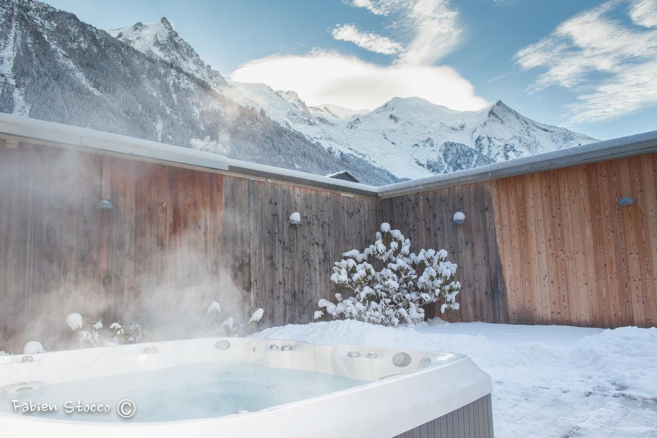 Apartment Au Bon Coin - Luxury Chamonix Hidden Haven, Mont Blanc View, Hot Tub And Garden Exterior photo